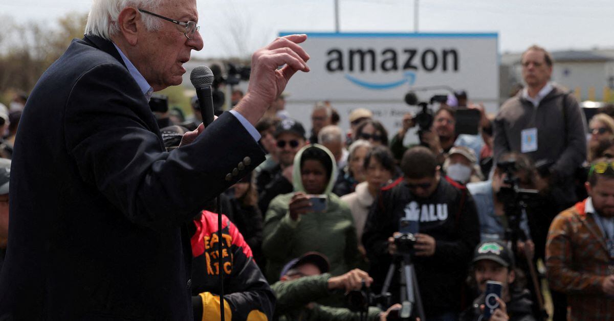 Sanders calls on Biden to cut Amazon out of U.S. federal contracts